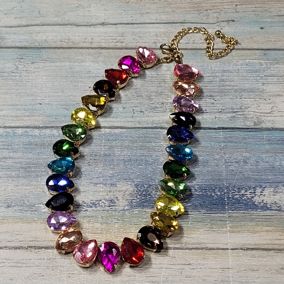 Multicolor Teardrop Necklace - Picture 9 of 10